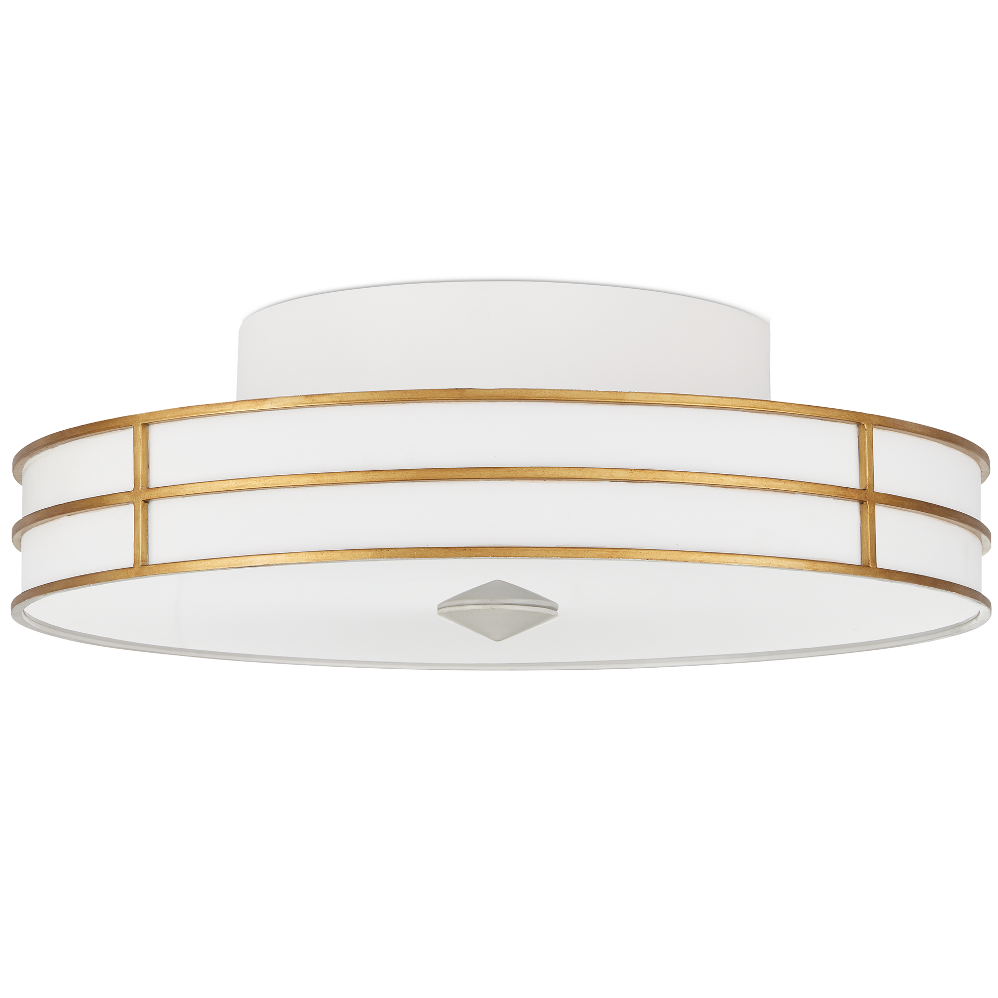 The Fielding White Flush Mount by Currey & Company | Luxury Flush Mounts | Willow & Albert Home