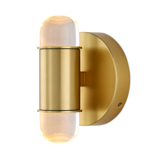The Capsule Brass Wall Sconce by Currey & Company | Luxury Wall Sconces | Willow & Albert Home