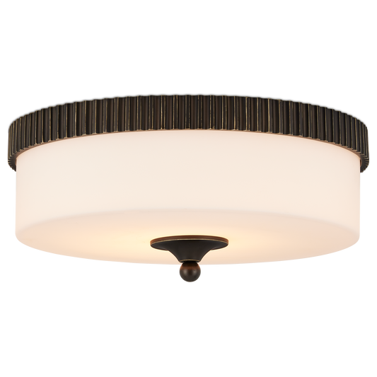 The Bryce Bronze Flush Mount by Currey & Company | Luxury Flush Mounts | Willow & Albert Home
