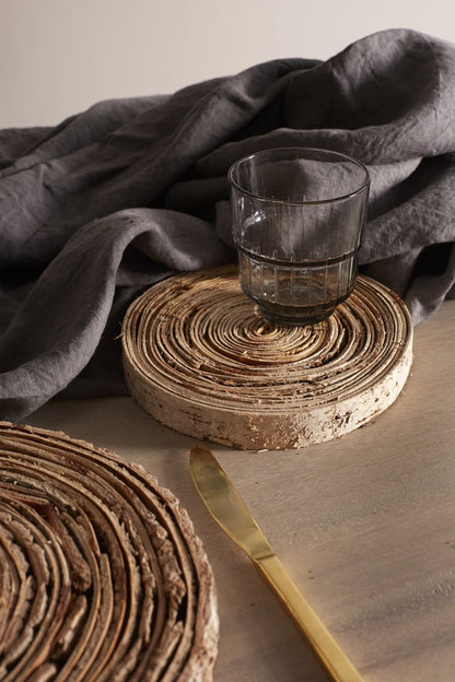 Stripped Birchwood Charger - Willow & Albert Home