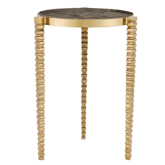 The Corrado Cappuccino Marble Accent Table by Currey & Company | Luxury Accent Tables | Willow & Albert Home