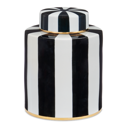 The Rayures Small Tea Canister by Currey & Company | Luxury  | Willow & Albert Home