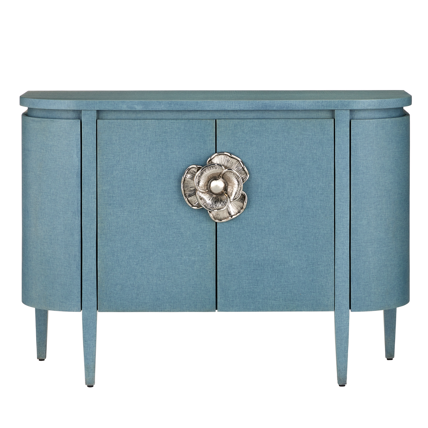 The Briallen Blue Demi-Lune Cabinet by Currey & Company | Luxury Dressers & Chests | Willow & Albert Home