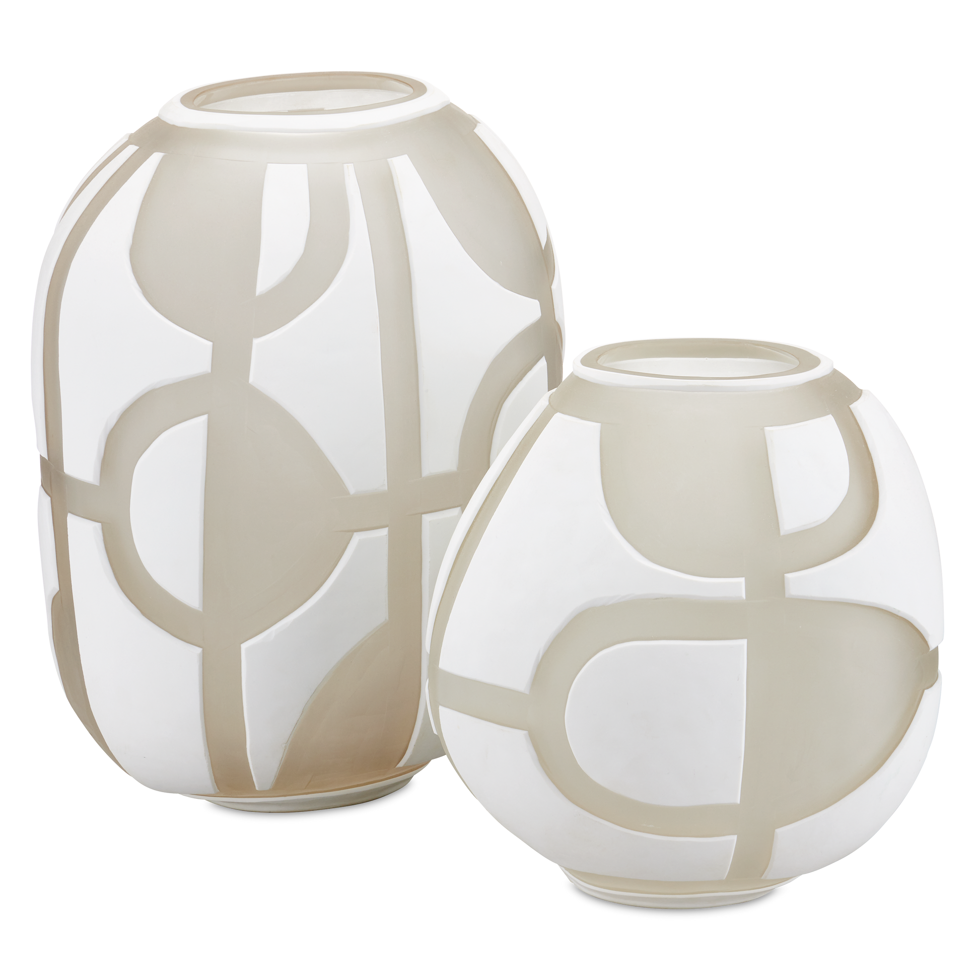 The Art Decortif White Vase Set of 2 by Currey & Company | Luxury Vases, Jars & Bowls | Willow & Albert Home