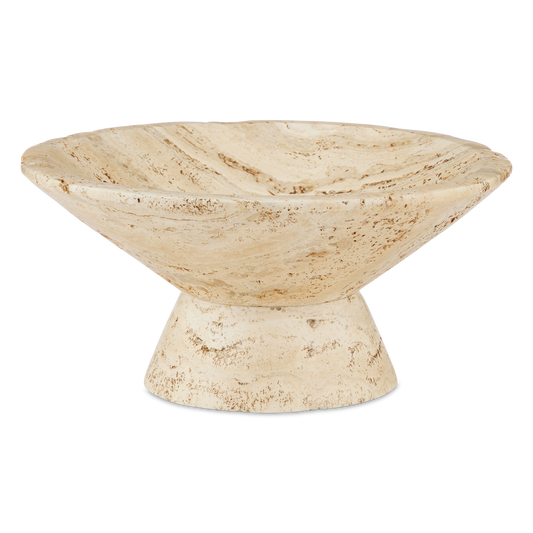 The Lubo Travertine Large Bowl by Currey & Company | Luxury  | Willow & Albert Home