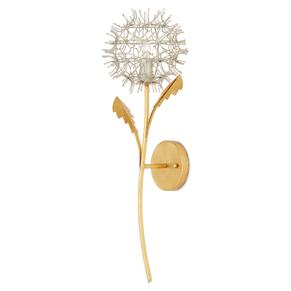 The Dandelion Silver & Gold Wall Sconce by Currey & Company | Luxury Wall Sconces | Willow & Albert Home