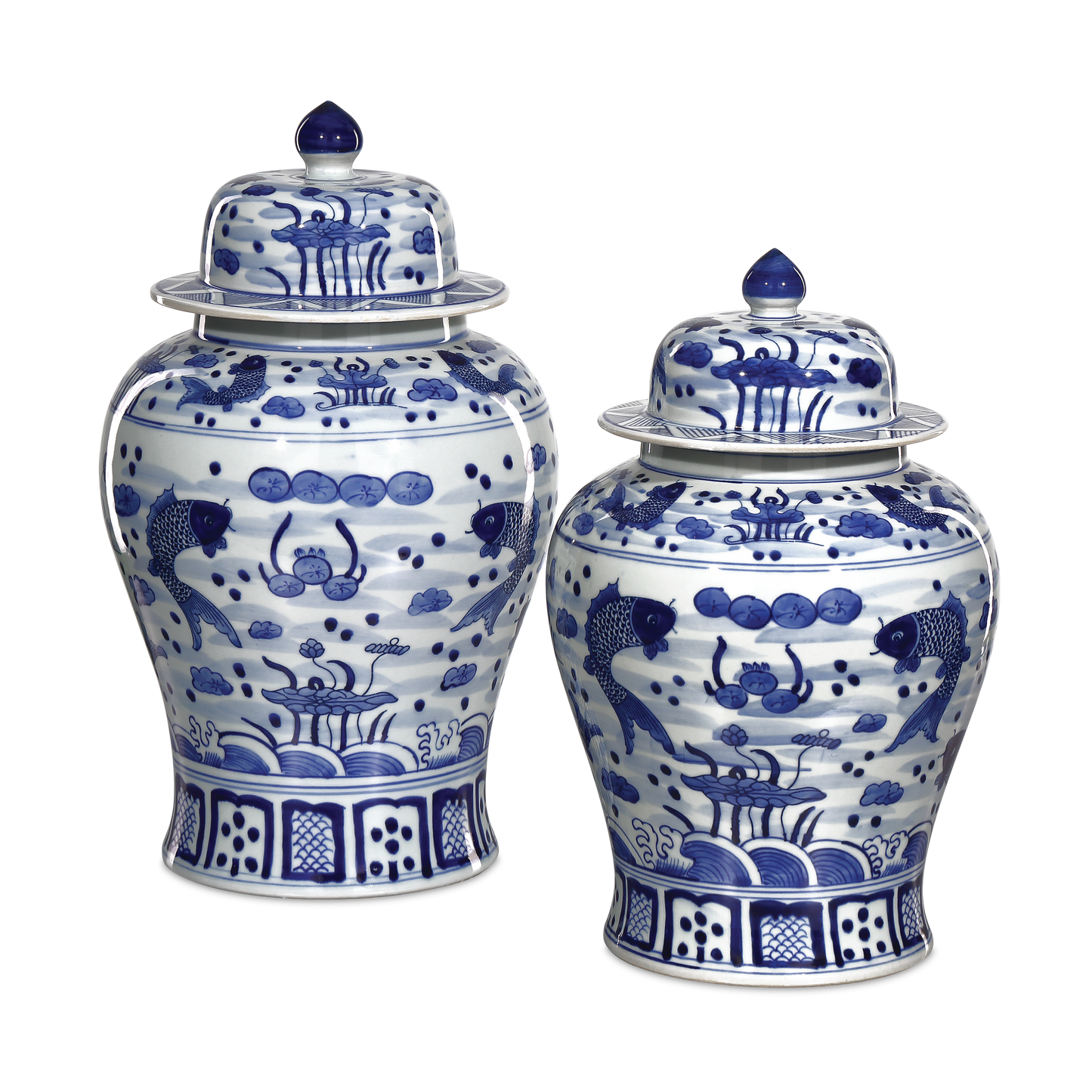 The South Sea Blue & White Medium Temple Jar by Currey & Company | Luxury  | Willow & Albert Home