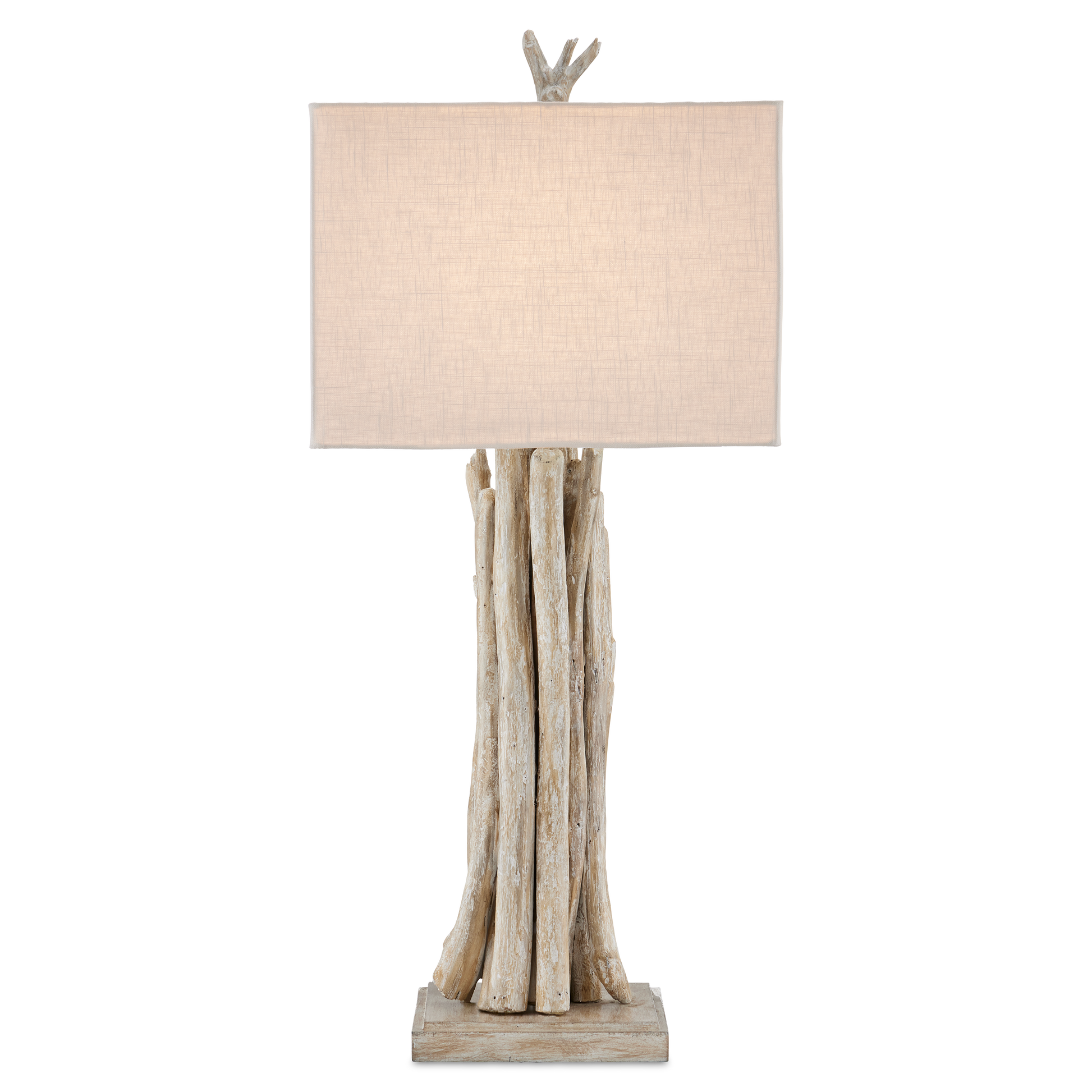 The Driftwood Whitewash Table Lamp by Currey & Company | Luxury Table Lamps | Willow & Albert Home