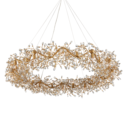 The Crystal Bud Grande Ring Chandelier by Currey & Company | Luxury Chandeliers | Willow & Albert Home