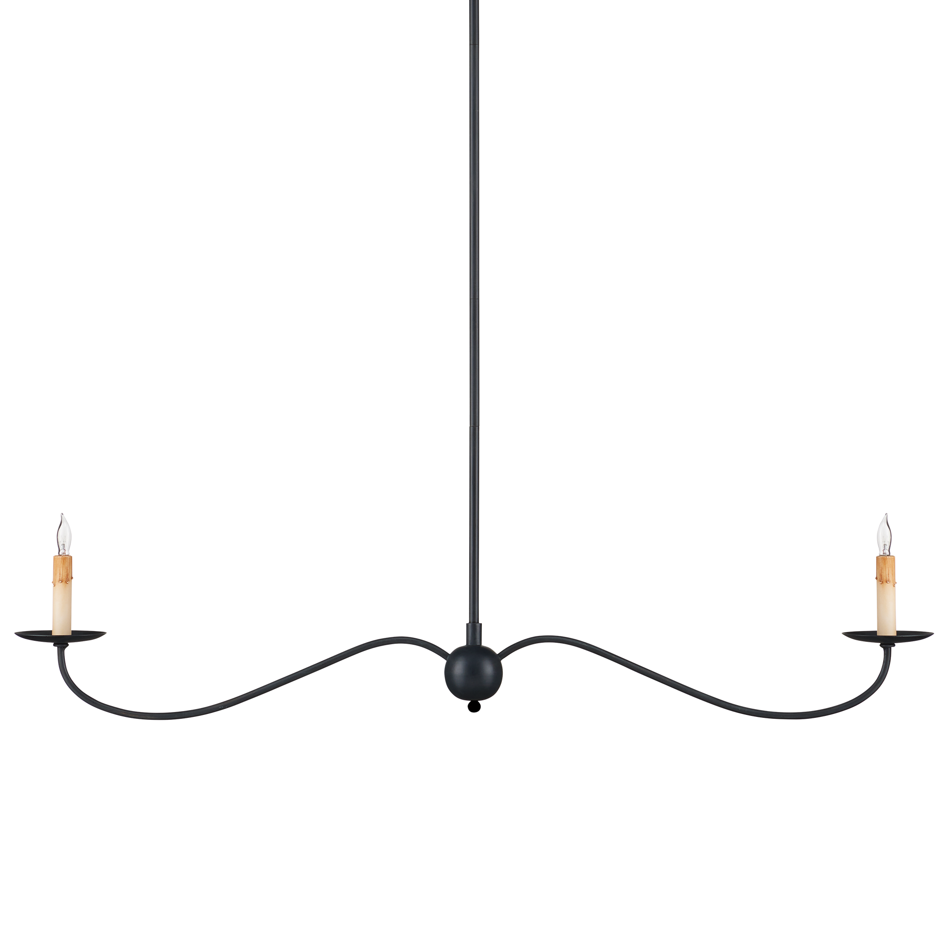 The Saxon Black Linear Chandelier by Currey & Company | Luxury Chandeliers | Willow & Albert Home