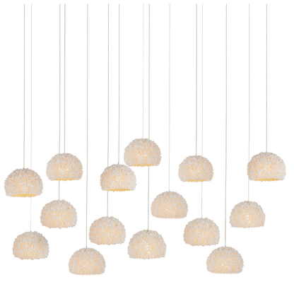 The Virtu 15-Light Rectangular Multi-Drop Pendant by Currey & Company | Luxury Chandeliers | Willow & Albert Home