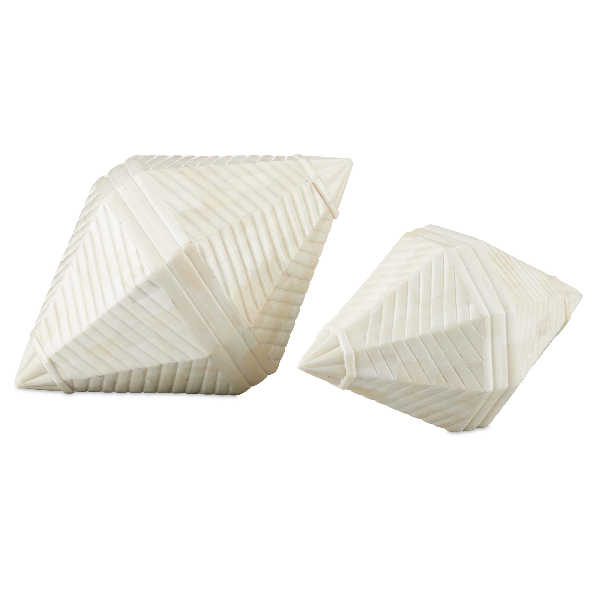 The Pavi Bone Prism Set of 2 by Currey & Company | Luxury  | Willow & Albert Home