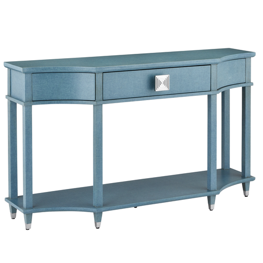 The Maya Blue Console Table by Currey & Company | Luxury  | Willow & Albert Home