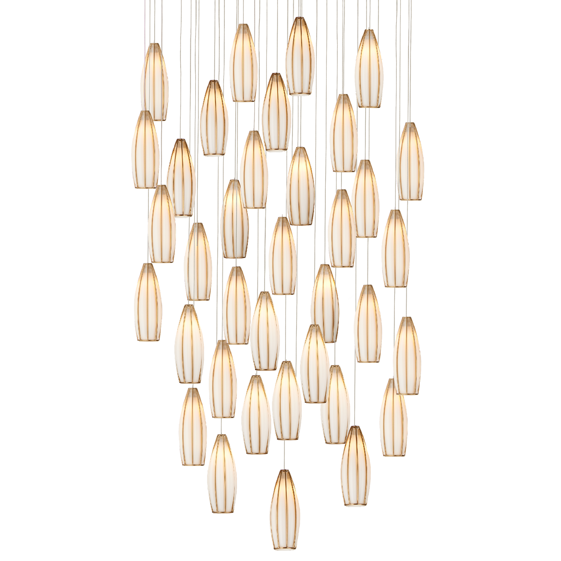 The Parish 36-Light Round Multi-Drop Pendant by Currey & Company | Luxury Chandeliers | Willow & Albert Home