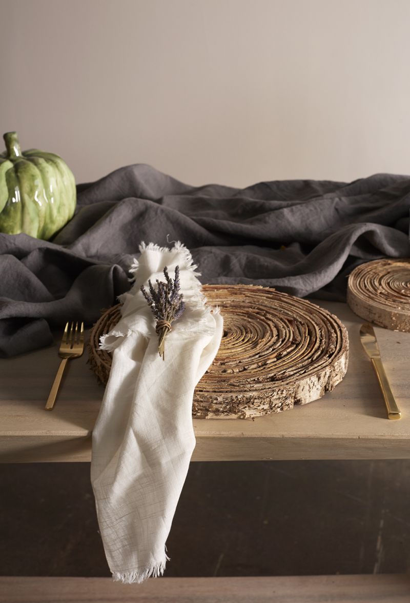The Stripped Birchwood Charger by Accent Decor | Luxury Dining Accessories | Willow & Albert Home