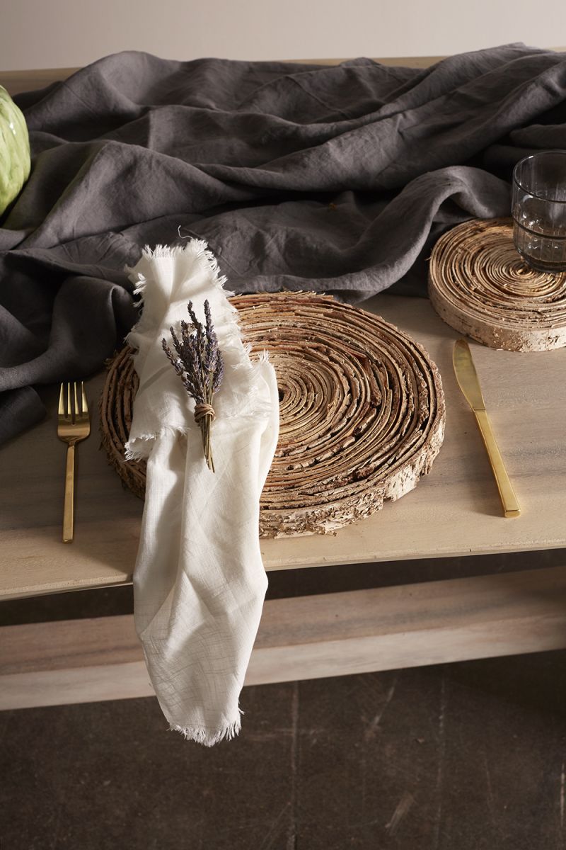 The Stripped Birchwood Charger by Accent Decor | Luxury Dining Accessories | Willow & Albert Home