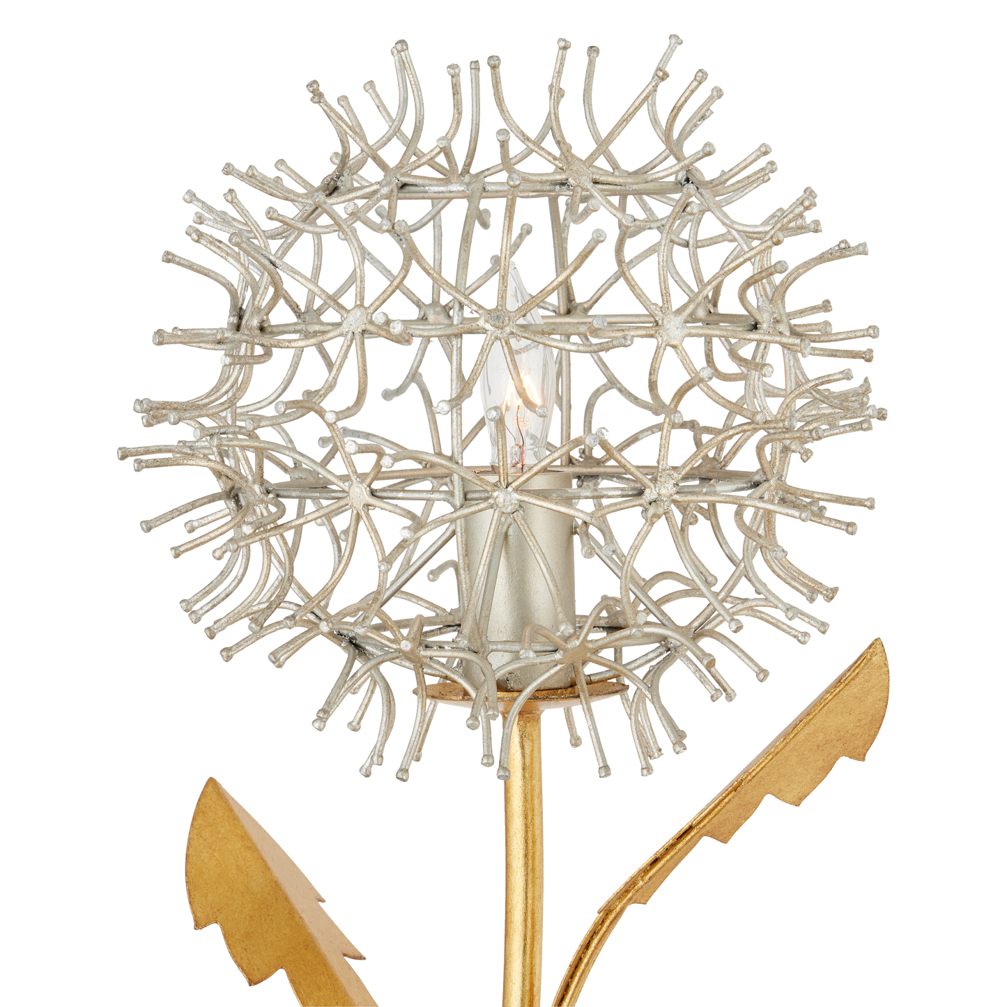 The Dandelion Silver & Gold Wall Sconce by Currey & Company | Luxury Wall Sconces | Willow & Albert Home