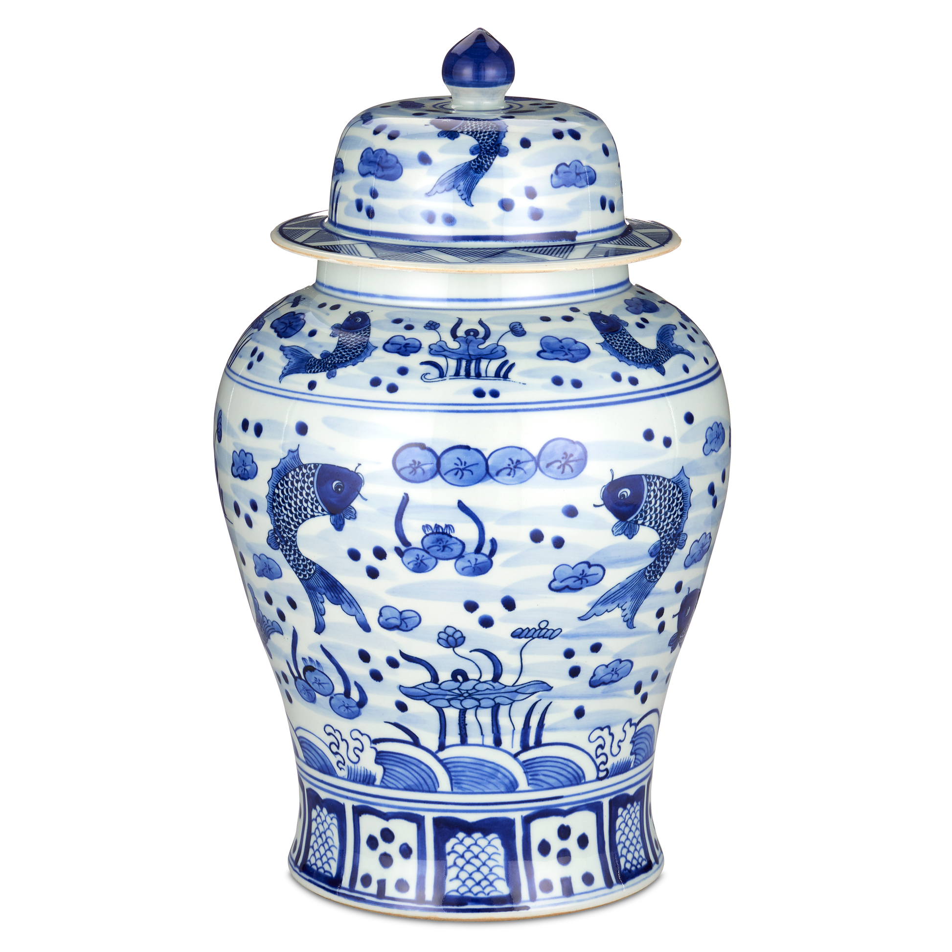 The South Sea Blue & White Large Temple Jar by Currey & Company | Luxury  | Willow & Albert Home
