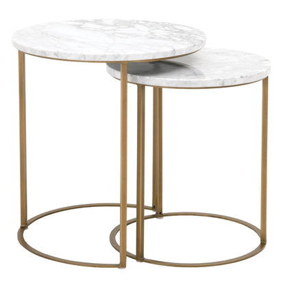 The Carrera Round Nesting Accent Table by Essentials For Living | Luxury Accent Tables | Willow & Albert Home