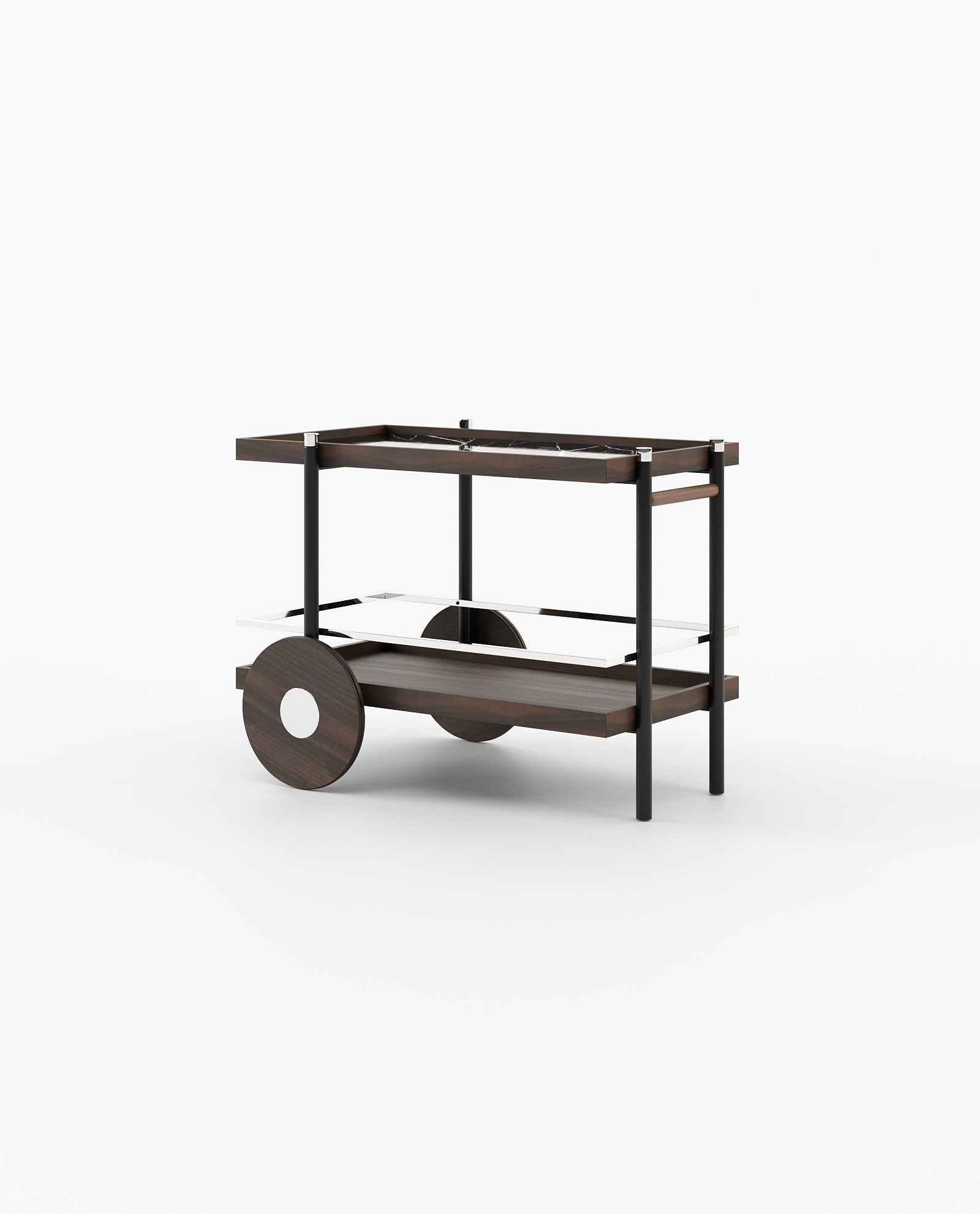 Pitt Tea Cart by Laskasas | Luxury Bar Cabinets and Carts | Willow & Albert Home