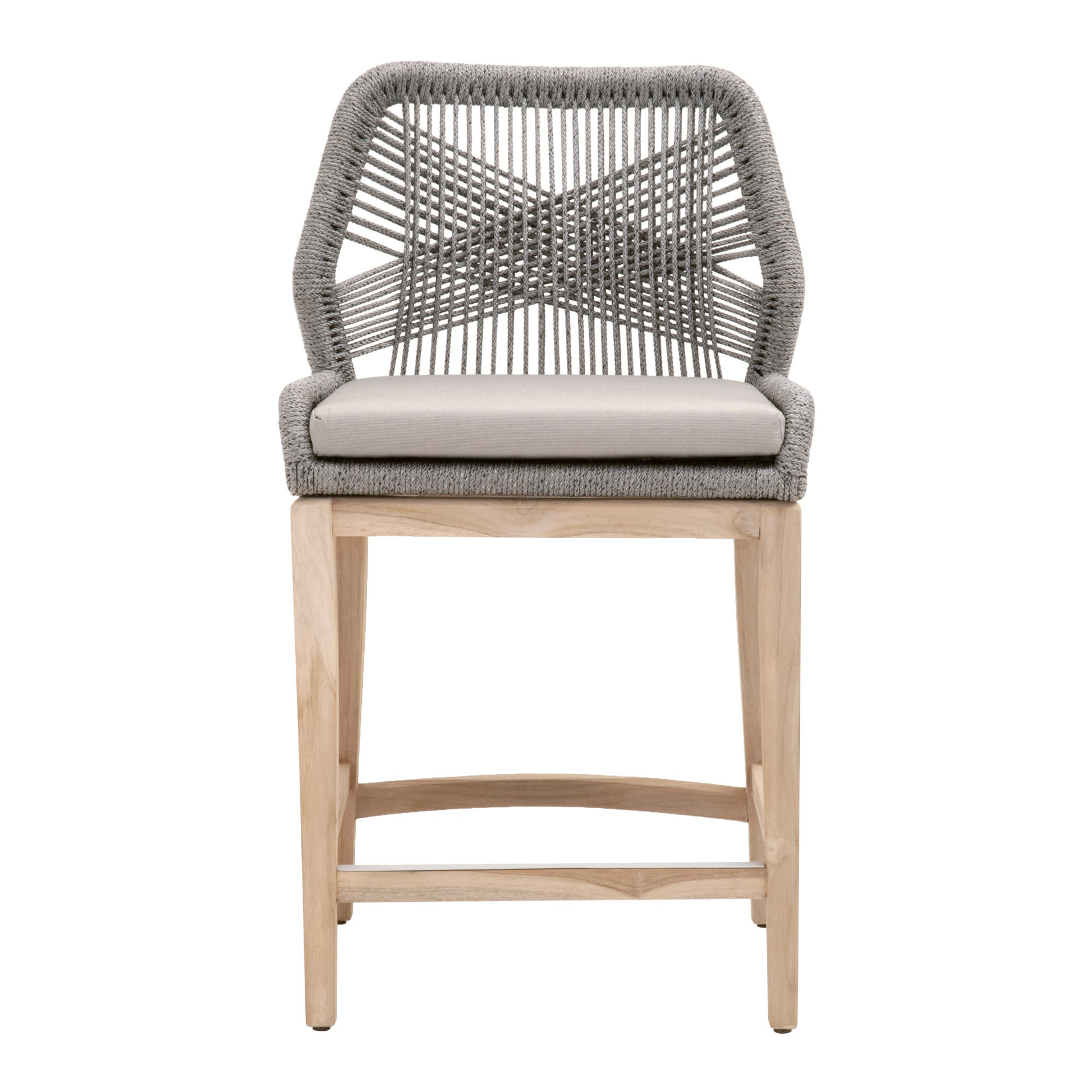 The Loom Outdoor Counter Stool by Essentials For Living | Luxury Outdoor Ottomans and Stools | Willow & Albert Home