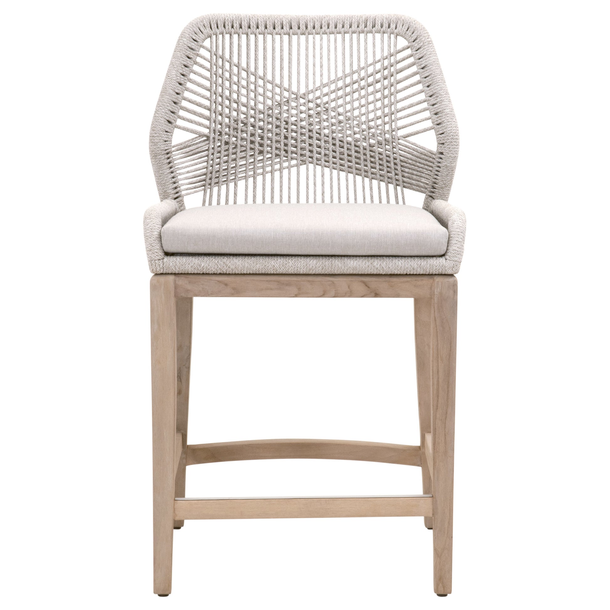 The Loom Outdoor Counter Stool by Essentials For Living | Luxury Outdoor Ottomans and Stools | Willow & Albert Home
