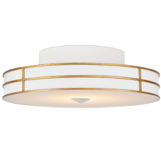 The Fielding White Flush Mount by Currey & Company | Luxury Flush Mounts | Willow & Albert Home