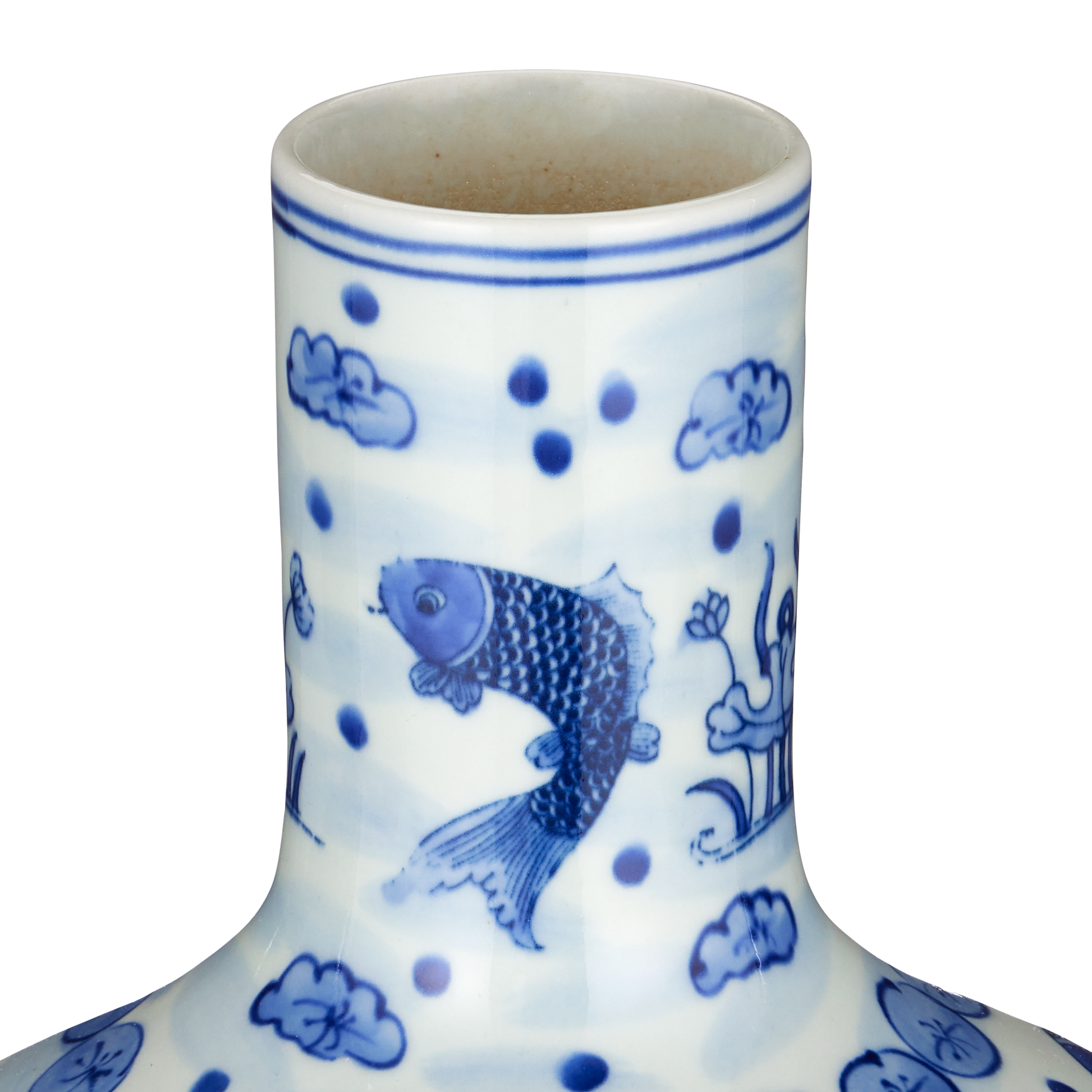 The South Sea Blue & White Medium Long Neck Vase by Currey & Company | Luxury  | Willow & Albert Home