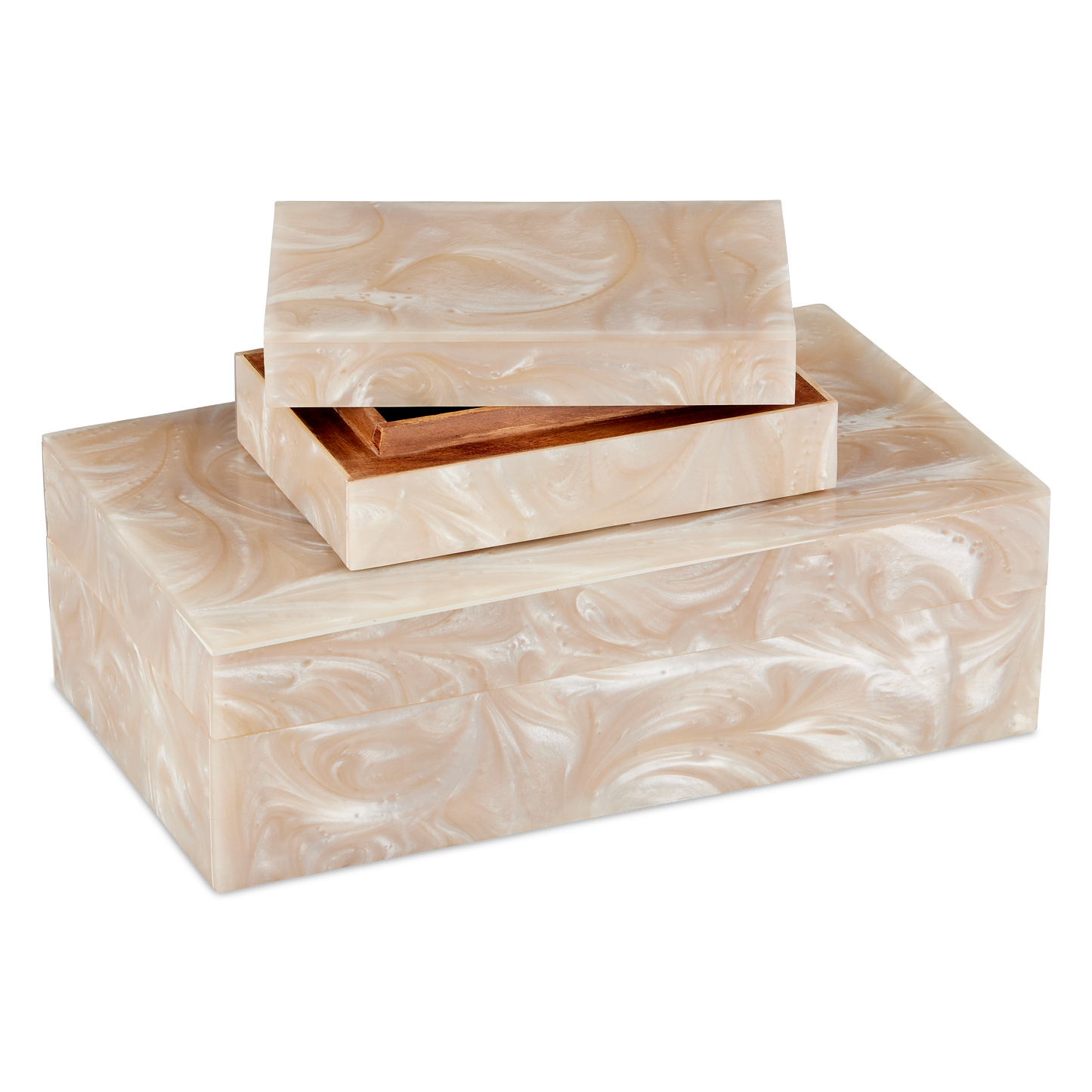 The Perlas Swirl Box Set of 2 by Currey & Company | Luxury  | Willow & Albert Home