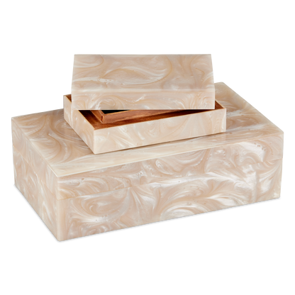 The Perlas Swirl Box Set of 2 by Currey & Company | Luxury  | Willow & Albert Home