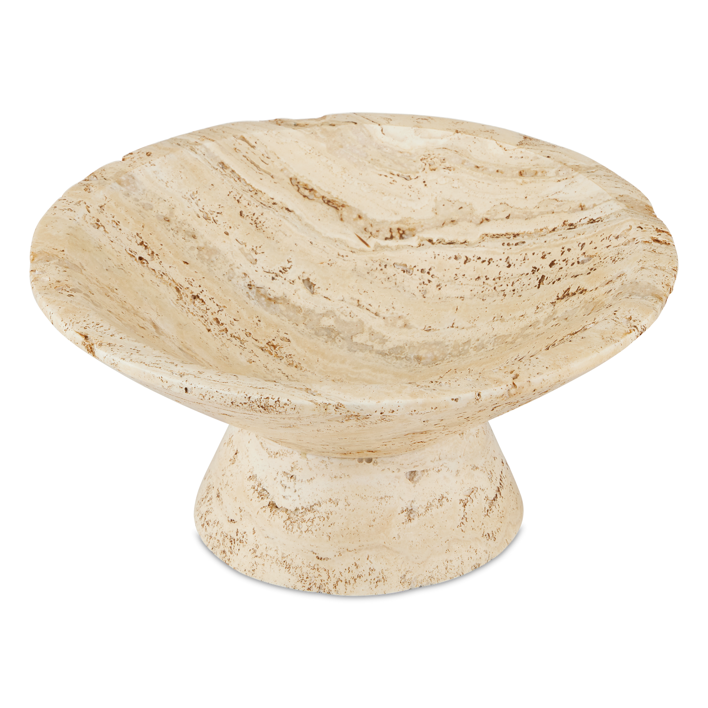 The Lubo Travertine Large Bowl by Currey & Company | Luxury  | Willow & Albert Home
