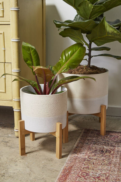 The Calvia Pot And Stand by Accent Decor | Luxury Flower Pots | Willow & Albert Home