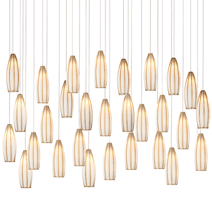 The Parish 30-Light Rectangular Multi-Drop Pendant by Currey & Company | Luxury Chandeliers | Willow & Albert Home
