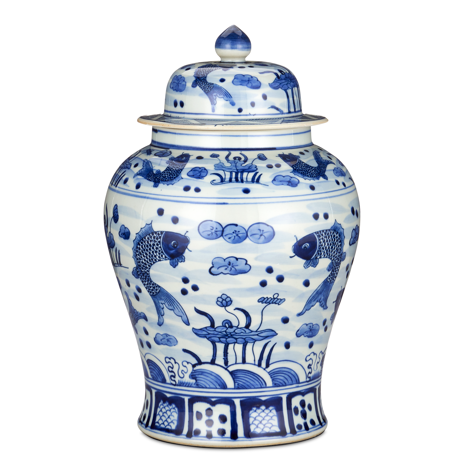 The South Sea Blue & White Medium Temple Jar by Currey & Company | Luxury  | Willow & Albert Home
