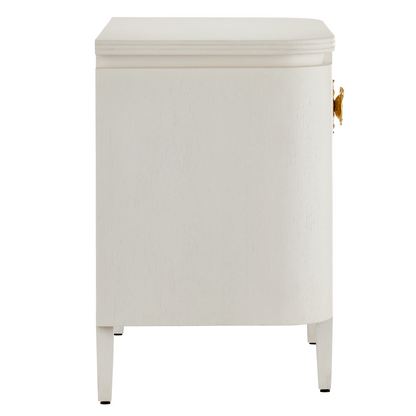 The Briallen White Nightstand by Currey & Company | Luxury Chests & Nightstands | Willow & Albert Home
