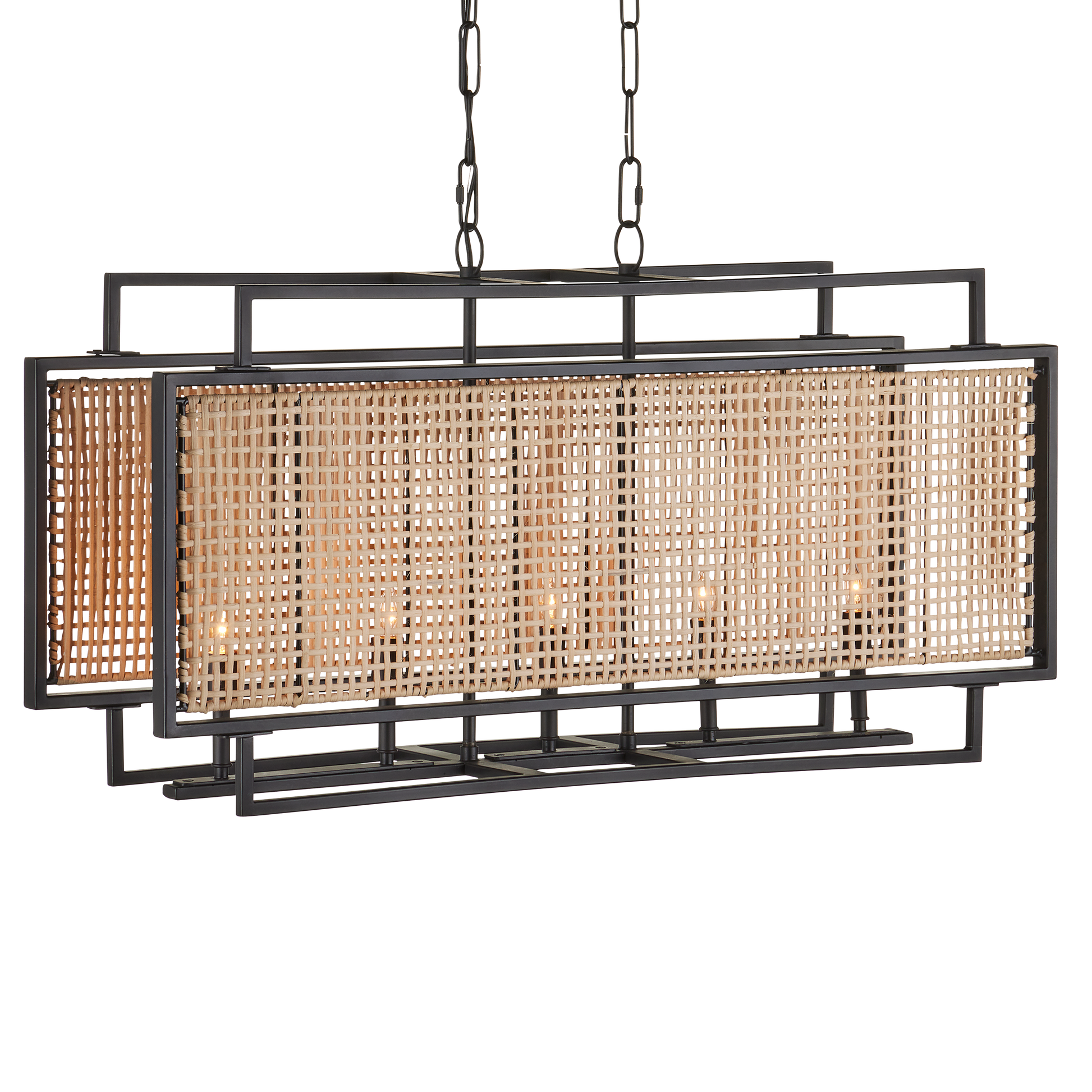 The Boswell Rectangular Chandelier by Currey & Company | Luxury Chandeliers | Willow & Albert Home