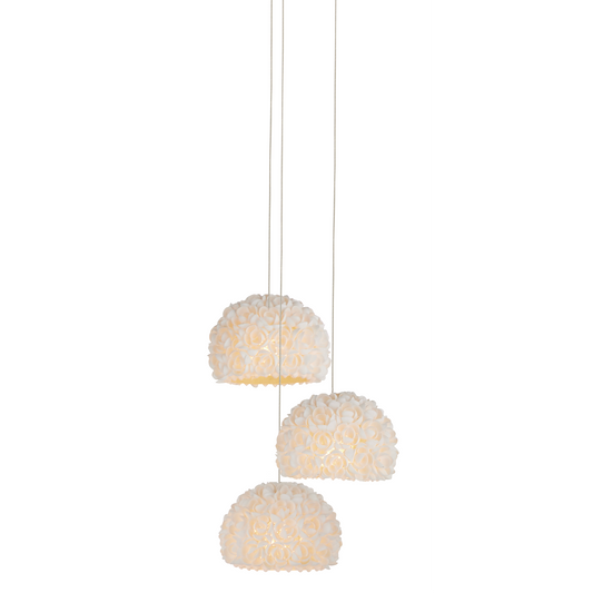The Virtu 3-Light Round Multi-Drop Pendant by Currey & Company | Luxury Chandeliers | Willow & Albert Home