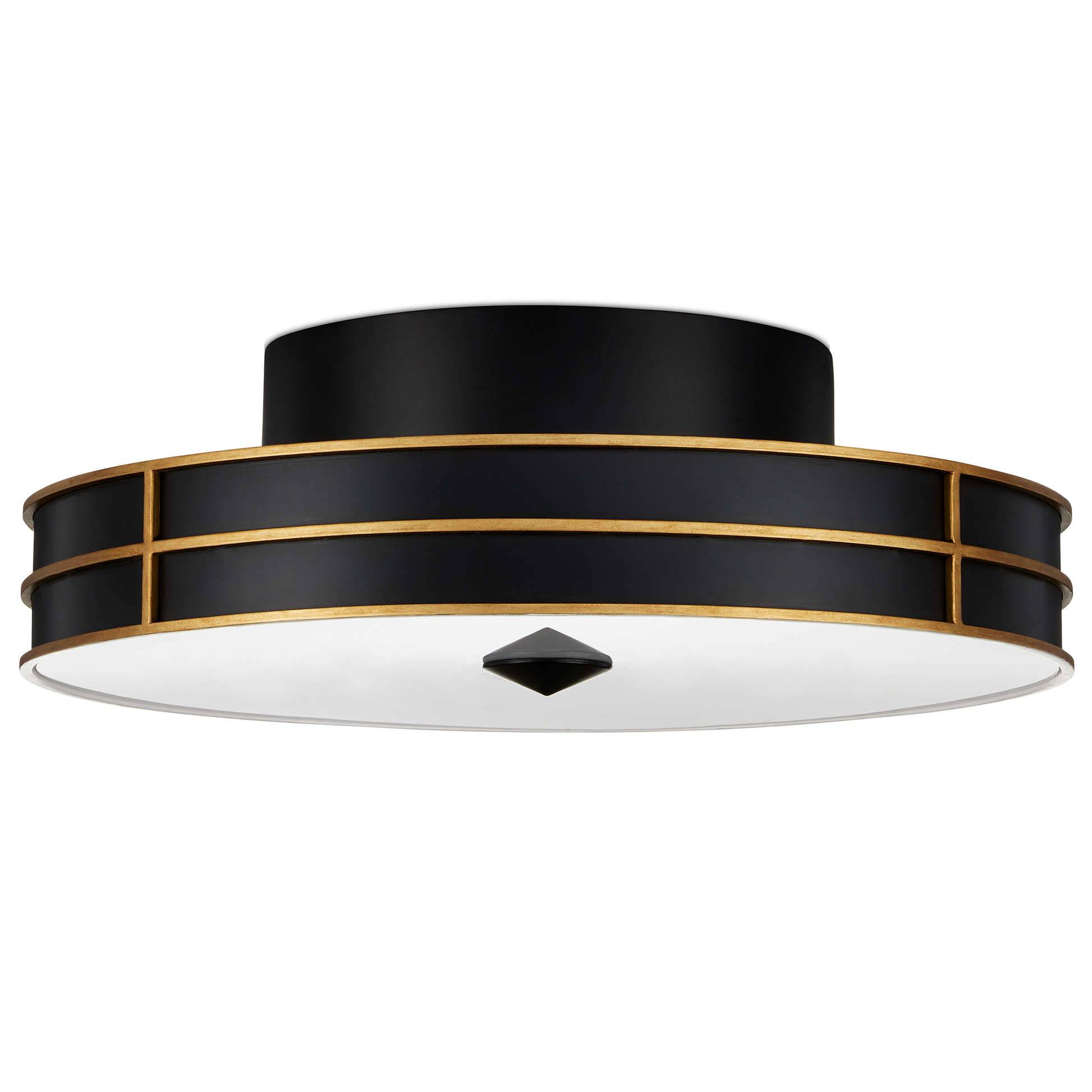 The Fielding Black Flush Mount by Currey & Company | Luxury Flush Mounts | Willow & Albert Home