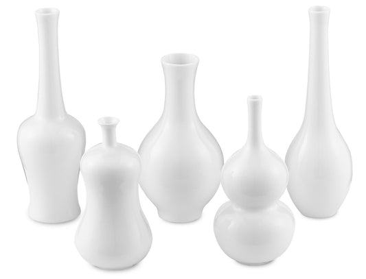 Imperial White Small Vase Set by Currey & Company | Luxury Decor | Willow & Albert Home