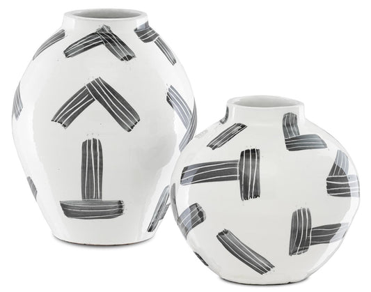 Cipher Vase Set of 2 by Currey & Company | Luxury Decor | Willow & Albert Home