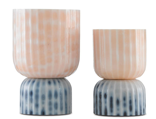 Palazzo Milky Glass Vases Set of 2 by Currey & Company | Luxury Decor | Willow & Albert Home