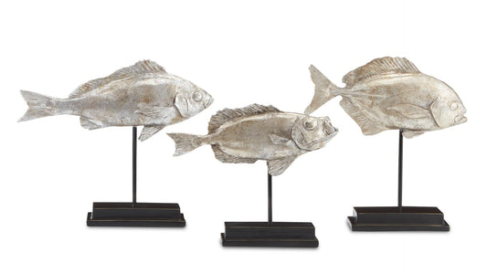 Silver Fish Set of 3 by Currey & Company | Luxury Decor | Willow & Albert Home