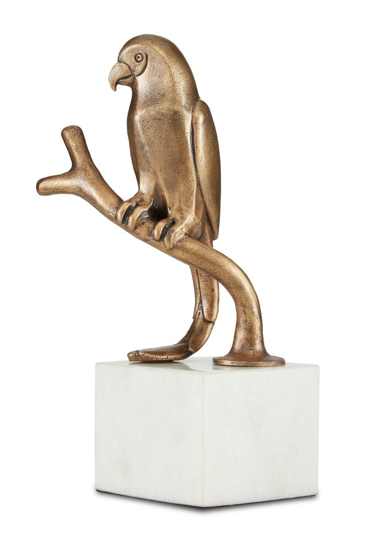 Zazu Brass Parrot by Currey & Company | Luxury Decor | Willow & Albert Home