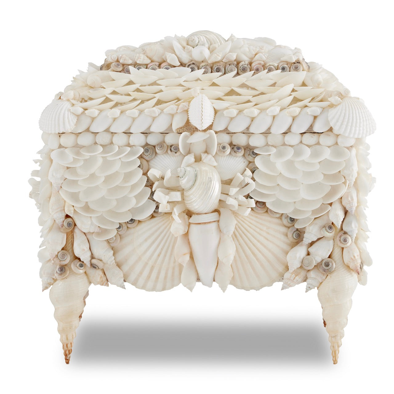 Boardwalk White Shell Jewelry Box by Currey & Company | Luxury Decor | Willow & Albert Home