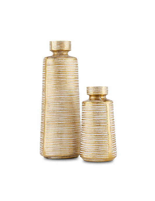 Kenna White Vase Set of 2 by Currey & Company | Luxury Decor | Willow & Albert Home