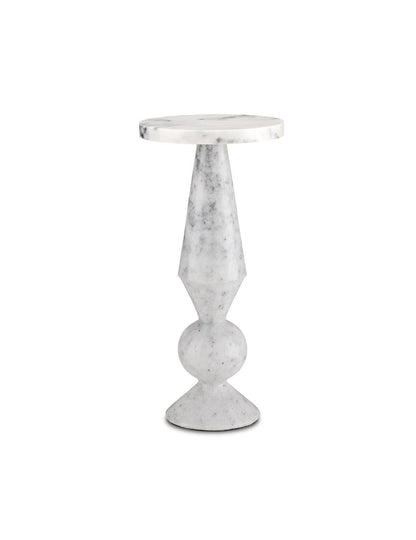 Quince White Marble Accent Table | Currey & Company | Decor | quince-accent-table