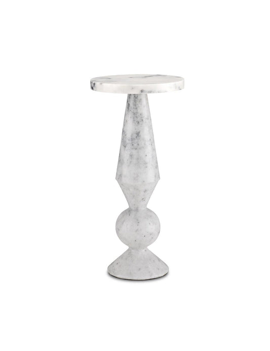 Quince White Marble Accent Table by Currey & Company | Luxury Decor | Willow & Albert Home
