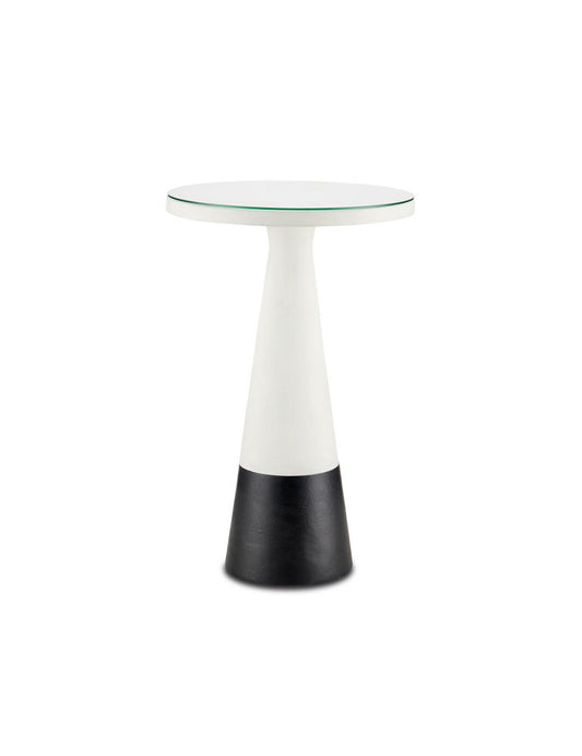 Tondo White Accent Table by Currey & Company | Luxury Accent Table | Willow & Albert Home