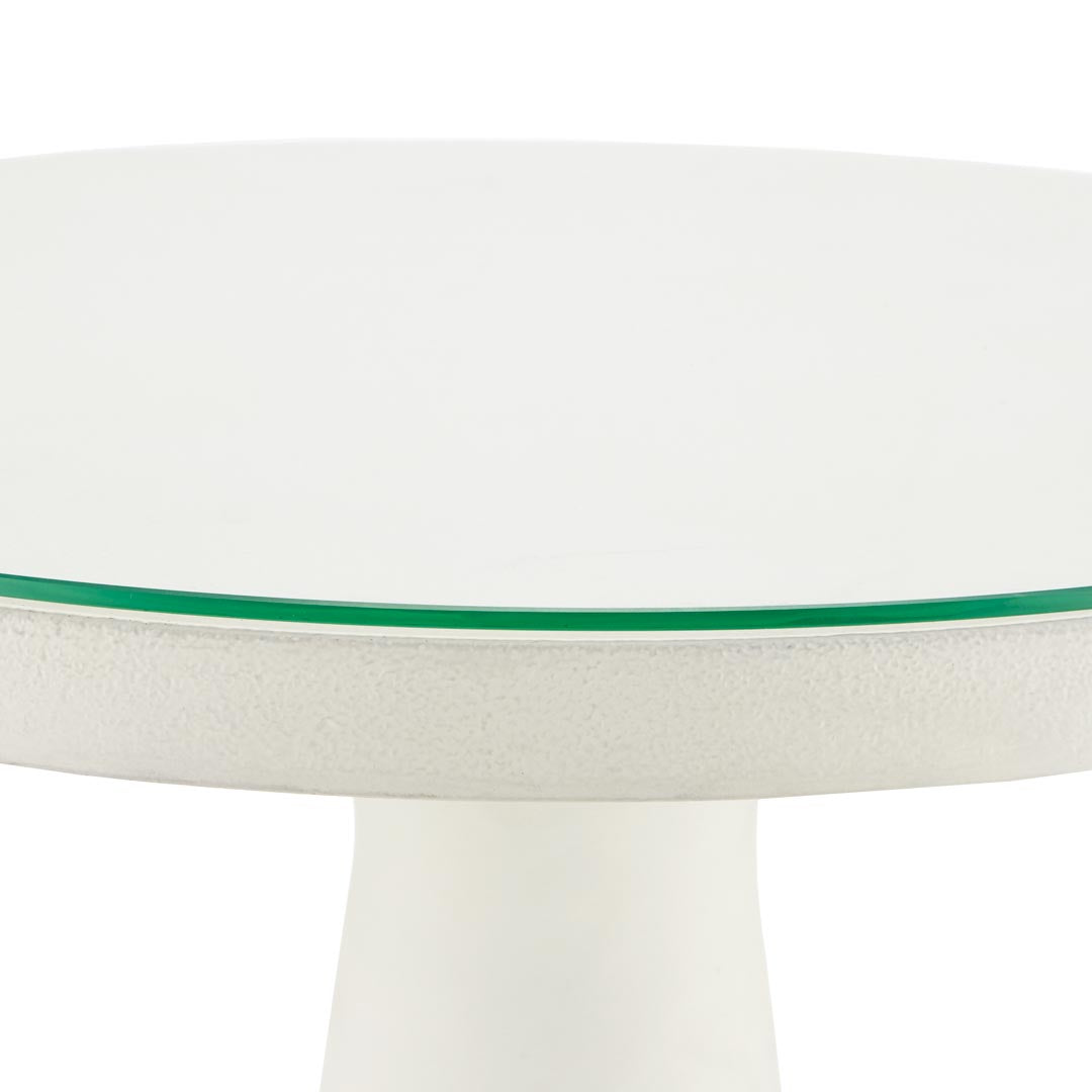 Tondo White Accent Table by Currey & Company | Luxury Accent Table | Willow & Albert Home