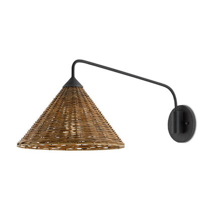 Basket Swing Arm Sconce by Currey & Company | Luxury Wall Sconce | Willow & Albert Home
